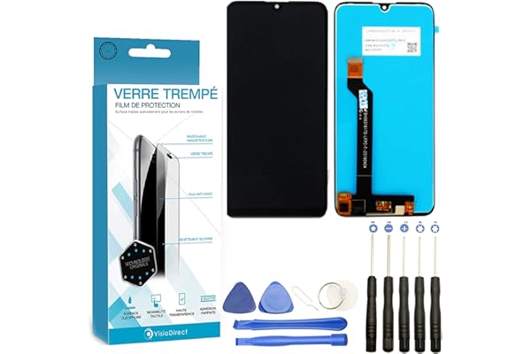 Visiodirect® Ecran Complet: Vitre Tactile + Ecran LCD Compatible avec Wiko View 3 Taille 6.26" Bleu (Night Blue) + Film Protecteur Verre trempé + Kit Outils Offert