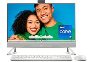 Dell Inspiron 27 7720 All-in-One Desktop | 27-calowy wyświetlacz FHD | Intel Core i7 13. generacji | karta graficzna Intel Iris Xe | 512 GB SSD + dysk twardy 1 TB | 16 GB DDR4 | kolor biały perłowy