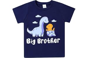 Kids4ever Pojkar T-shirts storebror t-skjortor 3D-tryckta toppar sommar bomull rund hals kortärmad t-shirts för barn 1-6 år