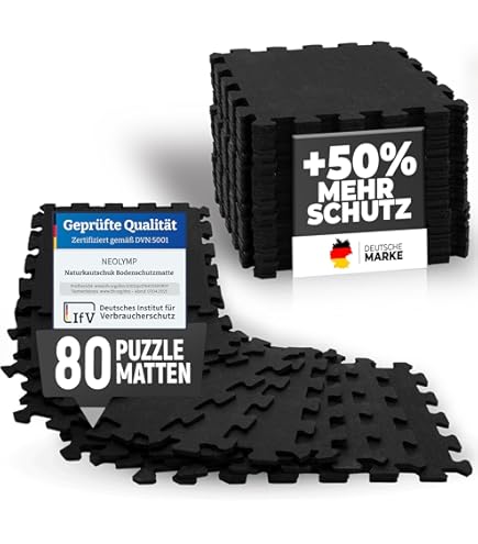 Systafex Unterlegmatte - 125x60cm Gummimatte Für Fitnessgeräte (3mm)