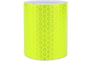 WALFRONT taśma odblaskowa taśma klejąca żółta zielona odblaskowa taśma bezpieczeństwa ostrzeżenie o zagrożeniu awaryjne oznaczenie pojazdu taśma ostrzegawcza rolka 5cm x