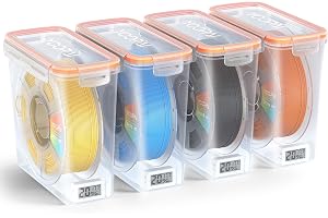 YOOPAI Pro Filament Förvaringsbox med Temperatur- och Fuktighetsmonitor - Förvaringsbox för Enskilda Spolar, lufttät, synlig