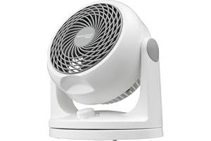 Iris Ohyama, Woozoo Ventilateur de Table, 23m², Ventilateur de Bureau, Blanc, 3 Vitesses, Silencieux, Oscillation, Idéal pour Chambre, Salon, Cuisine, Refroidisseur d'air, Puissant, PCF-HD18