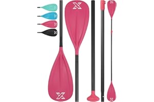 ‎ZLX ZLX Adjustable Aluminum SUP Paddle - Leichtes Gewicht, ergonomischer T-Griff, schnelle Montage und langlebige Klingen