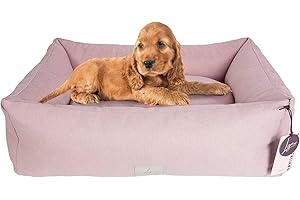 Ligo Buddy Elegance - Cuccia per cani Lettino per cane realizzata in Italia. Cuscino materasso per Cane cuccetta completamente sfoderabile e lavabile in lavatrice. (S/M: 70 X 65 cm, ROSA ELEGANCE)