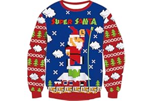 Goodstoworld Unisex Ugly Christmas Sweater Herren Weihnachtspullover Neuheit Dinosaurier Faultier Katze Strickmuster Damen Weihnachten Strickpullover S-XXL