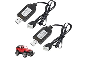 GBULTR 2PCS 7,4V Caricatore USB Universale per Batteria LiPo 2S con Spina XH-3Pin,Compatibile con Auto RC, Drone, Barca e Altri Giocattoli Radiocomandati - Carica Sicura e Indicatore LED