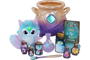 Magic Mixies Magical Misting Cauldron with Interactive 8 inch Blue Plush Toy