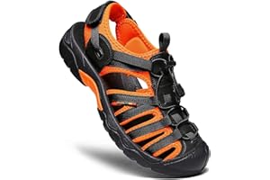 ZYLDK Sandales de Randonnée Homme Femme ​Cuir Fermées Été Extérieur Chaussures de Sport Plage Chaussures d'eau Plage Closed-Toe