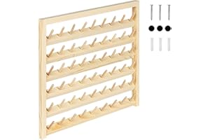 SKRSKR Wand Holz Fadenhalter 48/54 Spulen Garnhalter Fadenspulen Organizer Garnfäden Organisation Für Stickerei, Quilten, Nähen, Haare Flechten