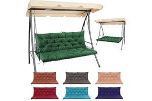 Matalde Outdoor Cushions for Patio Furniture, Patio Furniture Cushions with backrest and Straps, 60x40 inches, 4" Thick,Porch Swing Cushions for Lawn, Backyard and Garden Green