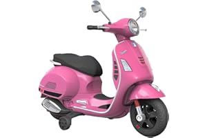 TURBO CHALLENGE - Vespa - Portador Eléctrico - 119134 - Scooter - Rosa - Listo para Rodar - Máximo 30 kg - Plástico - Baterías Recargables - De 3 a 6 años