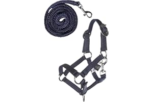 HKM Kinder Hobby Horsing Basic Halfter und Strick, Dunkelblau, One Size