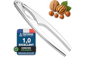 Welsberg Casse-noix pour noix, casse-noix en métal, casse-noisette avec poignée ergonomique, casse-noix pour tous types de noix, casse-langouste, casse-crabe