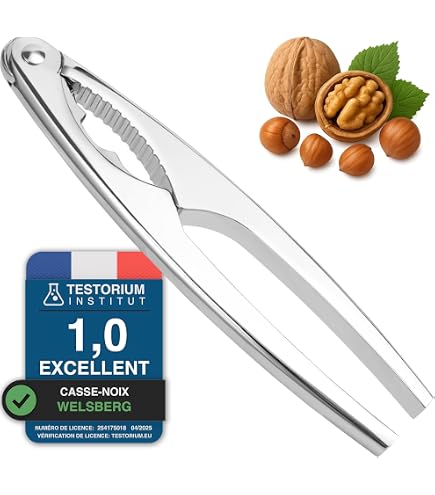 Casse-noisettes Double - Lot De 2 - Poignée Ergonomique - En Alliage D'aluminium Robuste - Pour Noix, Noisettes, Pistaches - 8