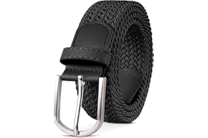 TANGCHAO Unisexe Tissu élastique Ceinture Élastique Tressée Stretch Belt Ceinture Étirable Pour les Hommes et les Femmes Plusieurs Couleurs