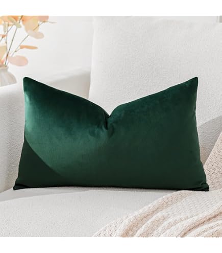ORANIFUL Fodere Cuscini Natalizie 45x45 Set da 4 Rosso Copricuscini Divano Velluto Quadrati Decorativi in Lino per Letto Décor Casa Auto (Natale 02, 4 Pezzi