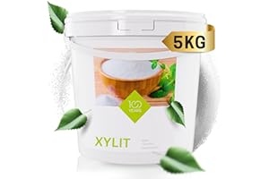 100YEARS Premium Xylit Zucker 5 kg - 100% Birkenzucker Xylit - Xylit Zuckerersatz aus Birkenzucker, Zuckeralternative - Kalorienarm, leicht löslich - abgefüllt in Deutschland - 5kg