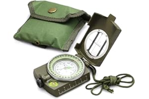 Eyeskey Multifunctional Military Lensatic Tactical Compass | Impact Resistant and Waterproof |Metal Sighting Navigation Compasses for Hiking, Camping, Motoring, Boating, Boy Scout