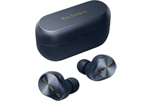 Technics EAH-AZ80E-A Auriculares inalámbricos con cancelación de Ruido, Bluetooth, Auriculares intrauditivos con micrófono, Ajuste Personalizable, hasta 7 Horas de reproducción, Azul Medianoche