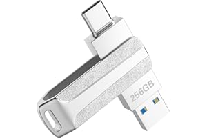 QAPPKAYO USB Stick 256GB, 2 in 1 USB C Stick USB 3.0, Wasserdichter OTG USB-C Speicherstick mit Dual-Anschluss (Typ-A & Typ-C), External USB-Flash-Laufwerk für Mac PC, Laptop Datenspeicherung