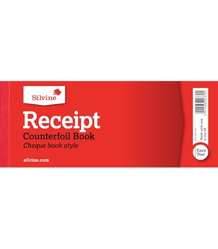 Lot De 4 Carnets De Reçus Double Gommés Silvine 63x106mm - 30 Reçus Par Carnet - Rouge