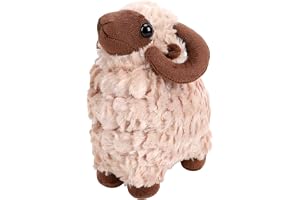 Får Plyschleksak, 9,84 Tum Fluffig Bomullskramla | Mjuk touch, naturtrogen design, gosig följeslagare, lämplig för barn, bärb