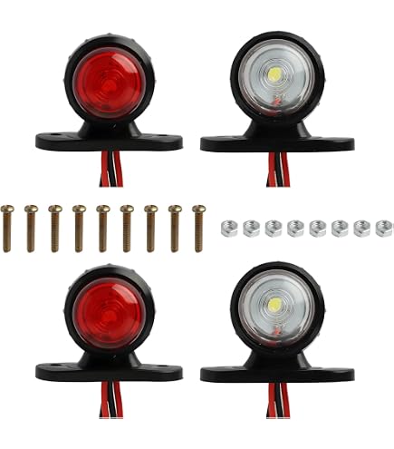 6 X Luce A Led Ingombro 12v 12 Volt Posteriore Rosso Per