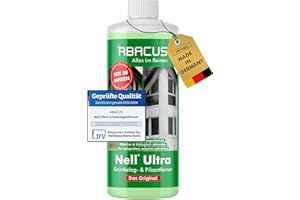 ABACUS® Nell Ultra Grünbelagentferner & Algenentferner Konzentrat, extrem stark! Entfernt Grünbelag & Algen selbsttätig ohne zu Schrubben – für Stein, Fassade, Terrasse, Dach – Nell Ultra 1000 ml