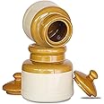 Pure Source India Ceramic Pickle Jar/Kitchen Storage Jars - 500 Gm, Set of 2 Piece, Multicolor