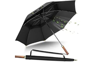 ZOMAKE Grand Parapluie de Golf M/L/XL/XXL Parapluies de Golf Grande Taille 2-4 Personnes Anti Tempete Extra Large Automatique Umbrella Golf Double Canopée De Homme Femme