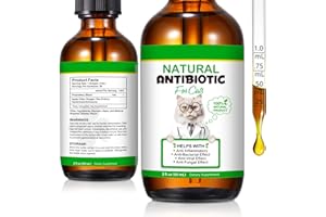 TIOUEO Cat Antibiotics for Infections 60ml – Natural, Fast-Acting Vitamins for Cats, Skin & Ear Infections, Allergy Relief, Respiratory & Urinary Tract Support, Immune Boosting Cat Supplement