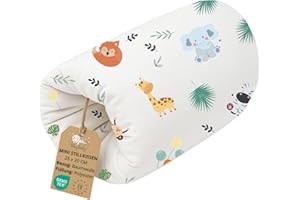 Totsy Baby Cuscino allattamento per bebe 20 cm - Cuscini a manica o a bracciale per l'alimentazione neonato piccolo cuscinetto per bambini o bambina Oeko-Tex Bianco da safari