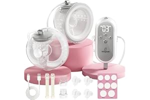 Saglve Sacaleches Eléctricos Portátil con 4 Modos 12 Niveles 300mmHg de Succión, Extractor de Leche Materna Recargable y Sin Manos con Brida de 21/24mm para Madres en Lactancia Madres Oficina Público