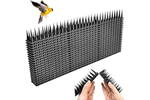 QINERSAW Plástico para Ahuyentar Palomas de 8,6 Metros Pinchos Antipalomas Pinchos Anti Gatos Pinchos Antipalomas Plástico (Negro/20 Piezas)