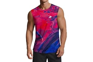 ANGEL CITIZ Men's Running Tank Top Gym Sleeveless T-Shirts Ultra Lightweight Marathon Singlet Training Vest UPF 50+