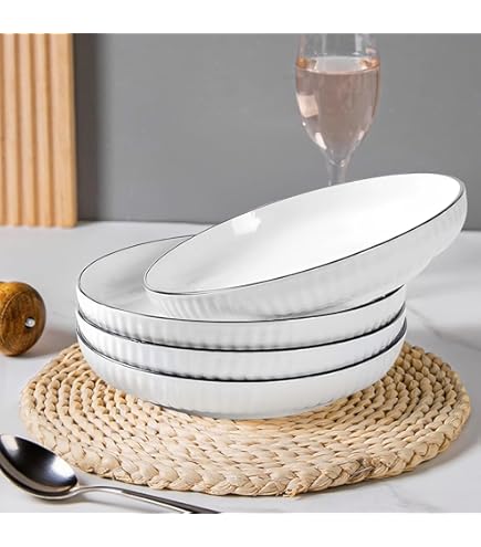 Geneviève Lethu Dinnerware 22.5cm Porcelain Pasta Bowls, Set of 2