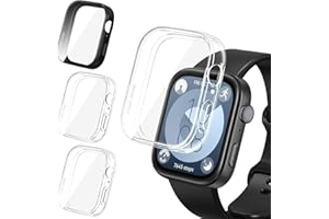 ivoler 3 sztuki etui z osłoną ekranu do Huawei Watch Fit 3, pełne etui ochronne z miękkiego TPU cienkie, odporne na wstrząsy etui odporne na zarysowania (2 przezroczyste 1 czarne)