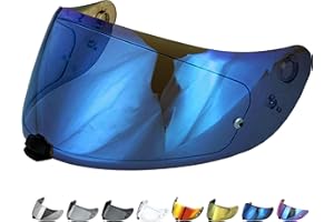 Everalo Compatible with Hjc is 17 Visor - Fg17 - FgSt - C70 - C70n - HJ 20M - Helmet Visor hjc is 17 Pinlock Ready - Anti-Scratch (Blue)