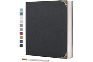 Vienrose Photo Album Self Adhesive 60 Pages Hardcover with DIY Scrapbooking Kit 3 Rings Paper Scrapbook for Lover Friends Kids Anniversary Wedding Gift