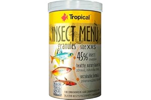 INSECT MENU GRANULES STORLEK XXS 1 000 ml/640 g – fiskmat i sjunkande form, superfint granulat baserat på 3 insekter