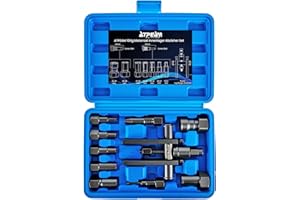 ATPEAM Extracteur de Roulement Moto 10 Pièces, Kit d’Extracteur de Roulement Intérieur Ø8–25mm avec Coffret, Outil de Démontage de Roue Moto