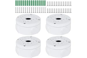 Vaileal Scatola di derivazione, impermeabile, bianca, in polipropilene, impermeabile, con 4 scatole di derivazione e 1 guida all'installazione, 4 pezzi