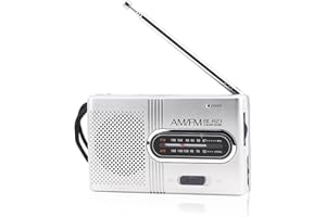 Bewinner Am/FM Radio Portátil, Receptor Altavoces Estéreo,Reproductor de Música Radio Personal con Antena Telescópica Mini Receptor de Radio de Bolsillo para Exteriores