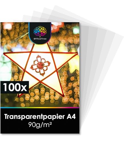 HPC Transparentpapier A4 – 62 G/m², Säurefrei, 50 Blatt