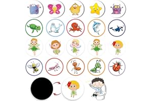 ‎LEZED 20 Stück Potty Training Stickers, Tier Töpfchen Training Sticker, Töpfchentraining, Auto Sticker Töpfchentraining, Für Wiederverwendbare Aufkleber Mit 20 Mustern Auto Tier.
