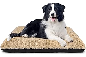 JOEJOY Hundebett Grosse Hunde, Flauschig Waschbar Hundekissen, Weich& Bequem, Anti-Angst, Rutschfestes Hundematte, M(88×58×8 cm)