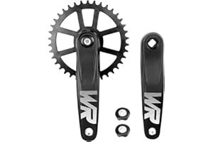 MEGHNA Set di manovella per bicicletta, 170 mm, 42T, universale, per single speed e 6/7/8/9/10/11 Speed Bike, MTB BMX