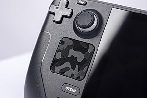 Luck&Link Touchpad Protector Steam Deck, Schutz Haut Textur Aufkleber für steamdeck Touch Trackpads, High End strukturierte Griff Haut (Schattentarnung-Schwarz, Trackpads)
