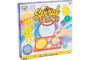 Quickdraw Spiral Art Kit for Kids with Pens & Stencil Wheels – Create Amazing Patterns & Drawings – Creative Geometric Design Arts & Crafts Activity Set for Children Age 5+